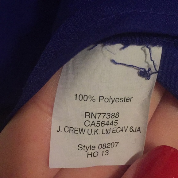 JCrew Navy Blue Button up Blouse Sleeveless NEW - Picture 7 of 7